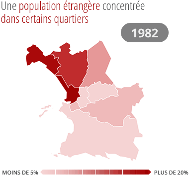 Répartition de la population étrangère par quartiers